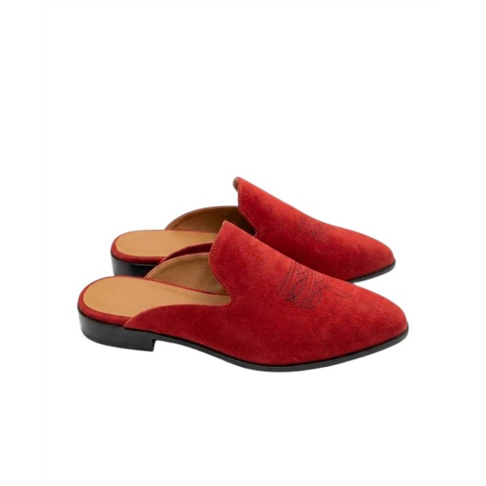NEW AGAVE SKY women's pointed flat shoes in red/black